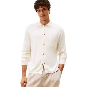 Tommy Hilfiger Heren Essential Cotton LS Overhemd MW0MW40432 Overige Truien, Geel, XS, Geel (ivoorbloemblaadje), XS