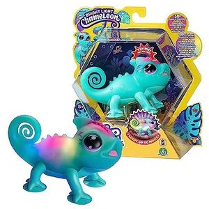 Little Live Pets - Sunny, je lichtgevende kameleon, interactief speelgoed met touch-sensoren, licht op, drukt emoties uit en heeft meer dan 30 geluiden, huisdier voor meisjes vanaf 5 jaar, (LP20000)