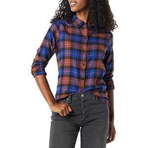 Amazon Essentials Dames Classic-Fit Lange Mouw Lichtgewicht Geruit Flanellen Shirt, Multicolor Venster, Medium