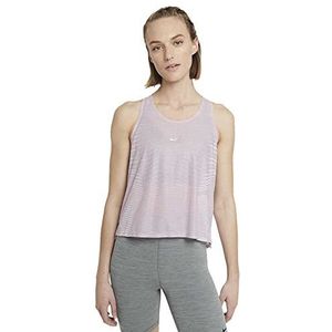 NIKE Vrouwen W Np CLN Tank Net Vest, Iced Lila/Wit/Metallic Silv, S