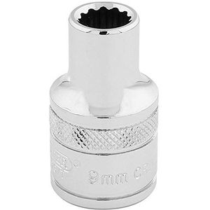 Draper 33089 1/2"" vierkante aandrijving 12-punts socket, 9 mm maat, blauw