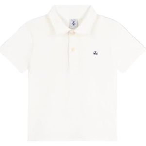 Petit Bateau Poloshirt met korte mouwen voor kinderen en jongens, Wit, 8 jaar