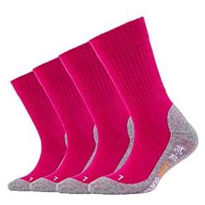 Camano Uniseks kindersokken (set van 4), roze (fuchsia 0042), 12 Jaar