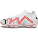 PUMA Future Match voor heren Fg/Ag voetbalschoen, Puma White PUMA Black Fire Orchid, 46 EU