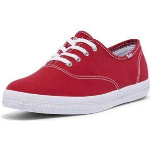 Keds Dames Champion Originele Canvas Lace-up Sneaker, Rood