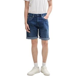 TOM TAILOR 1044969 Bermuda Jeans Shorts, 10120 - Used Dark Stone Blue Denim, 42 heren, 10120 - Used Dark Stone Blue Denim, 42 NL