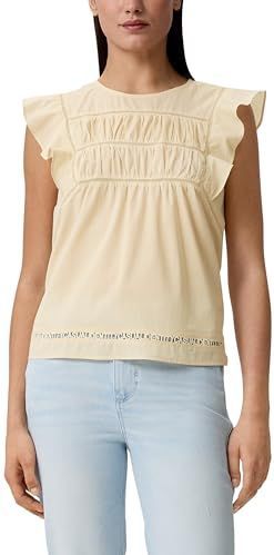 comma casual identity - Blouse - Geel - Blouseshirt