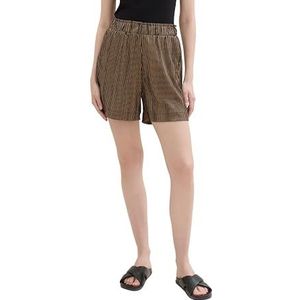 TOM TAILOR - Bermuda Shorts - Zwart Beige Streep - Dames