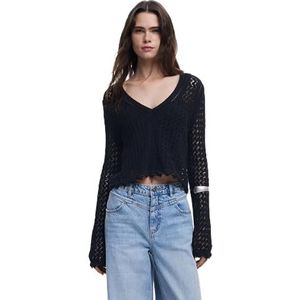 Desigual Sweatshirt voor dames, zwart, L