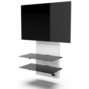 Meliconi GHOST Design 3500 Rotatie Wit mat wandhouder voor tv van 32 tot 65 inch (32 tot 65 inch), VESA 200, 300, 400 mm