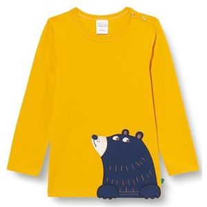 Fred's World by Green Cotton Babyjongens Bear Applique L/S T Blouse, mango, 56 cm