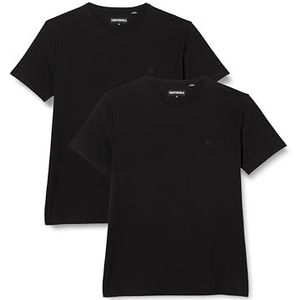 TUFFSKULL Heren 2 Pack - T-Shirt 40019977, 2X Zwart, M, zwart, M