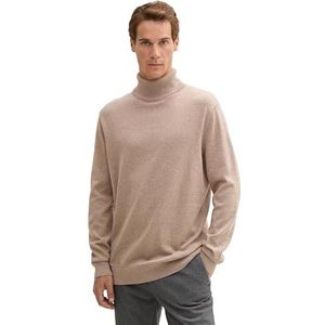 TOM TAILOR Basic coltrui voor heren van katoen, 36965 - Parasol Brown Melange, S