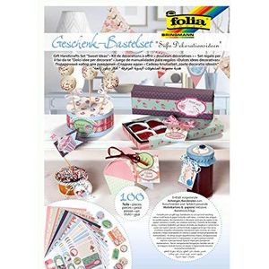 folia 979 - Cadeau - knutselset ""schattige decoratie-ideeën"", creatieve set met 100 delen, waaruit prachtige geschenkverpakkingen kunnen worden gemaakt
