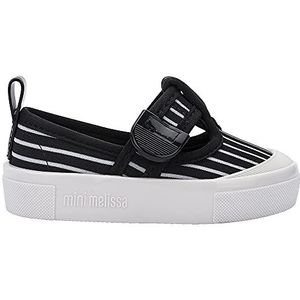 melissa Mini Basic Print BB Platte sandalen, zwart, 27 EU, Zwart, 27 EU