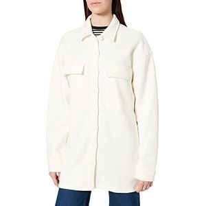 NA-KD Overhemd met knoopsluiting voor dames, Gebroken Wit, XXL