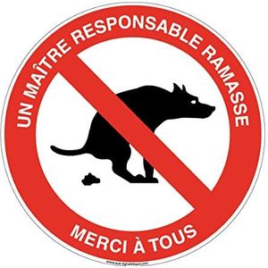 AUA SIGNALETIQUE - Bord""Un meitre Responsables verzameln"". Bedankt voor iedereen – Ø 270 mm, aluminium Dibond 3 mm