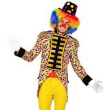Widmann 50910 50910 Confetti Parade-Frack, tuinuniform, stippen, clown, circusdirector, kostuum, carnaval, themafeest, heren, meerkleurig, XXL
