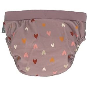 Sterntaler Zwembroek met hartprint en strik, uv-bescherming 50+, babyzwembroek met luierinzetstuk tot maat 86/92, meisjeszwembroek met praktisch koord voor het aanpassen van de breedte, Pastelviolet