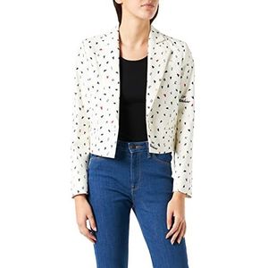 Love Moschino Dames Allover Mini Hearts Twill Viscose Spencer Jacket