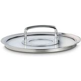 Fissler 084-109-20-600/0 Originele professionele collectie glazen deksel / reservedeksel (Ø 20 cm) voor kookpannen, hittebestendig,Zilver Grijs