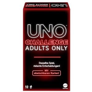 Mattel Games UNO DARE – het kaartspel UNO is alleen geschikt voor volwassenen voor de speelavond, voor reizen, kamperen en feestjes, Duitse versie, JBF58