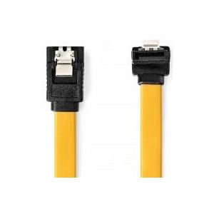 NEDIS SATA-kabel - 6 Gbps - SATA 7-pins female - SATA 7-pins vrouwelijk - vernikkeld - 0,50 m - plat - PVC - geel - doos