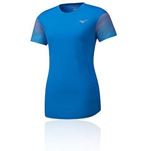 Mizuno dames Aero T-shirt - blauw, grijs