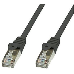 Techly ICOC LS6-005-BKT - netwerkkabel (0,5 m, Cat6, S/FTP (S-STP), RJ-45, RJ-45, Zwart)