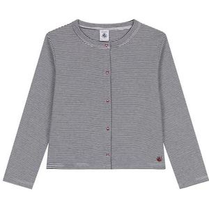 Petit Bateau Gebreid vest voor meisjes en jongens, Blauw/Wit, 3 Jaar