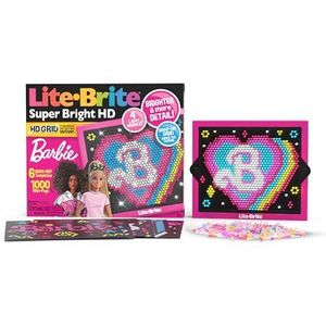 Lite Brite Super Bright HD Barbie Editie - oplichtend led-insteekmozaïek, lichtkunst met neoneffect, creatief spel voor kinderen, ideaal voor jongens en meisjes vanaf 4 jaar