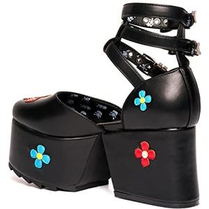 LAMODA - Dark Fantasy Knee High Chunky Platform Boots, EU 41, Black Pu, 41 EU