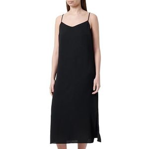 Koton Dames spaghetti strappy slit midi-jurk, zwart (999), 40