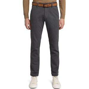 TOM TAILOR Denim Mannen Gestructureerde Straight Chino 1016072, 21440 - Two Colored Black Design, 34W / 36L