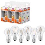 Osram - LED Lamp - Helder - E27 - Peer A60 - Filament - 6x 1W (15W) - 2700K
