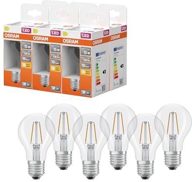 Osram - LED Lamp - Helder - E27 - Peer A60 - Filament - 6x 1W (15W) - 2700K
