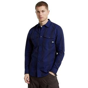 G-Star RAW marine slim overhemd, meerdere kleuren (Dk Black Shadow Stripe D24963-d744-g712), M