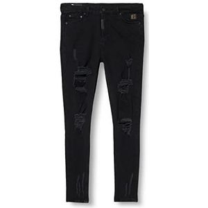 Gianni Kavanagh Zwarte Gk Iron Destroyed Jeans voor heren, Zwart, L