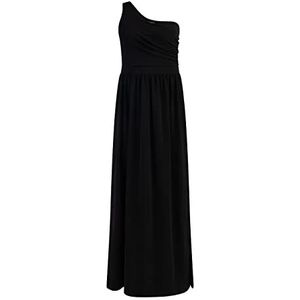 nelice Dames One-Shoulder maxi-jurk 19227027-NE01, zwart, M, zwart, M