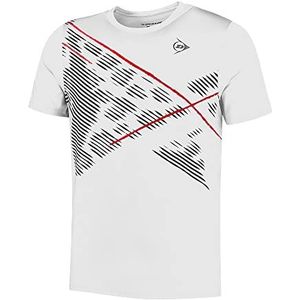 Dunlop Mens Game Tee 1 Tennis Shirt, Wit, S, wit, S