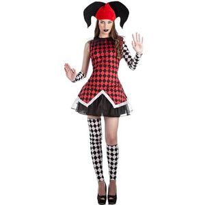 Boland - Harlekijn kostuum voor dames, verkleedkostuum, kostuum voor Halloween, carnaval en themafeesten