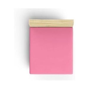 Premium Ranforce Single Fitted Sheet, 100% katoen, 100 x 200 + 30 cm, zachtroze, 117 gr/m², ideaal voor gezellige slaapkamers en stijlvolle decoratie