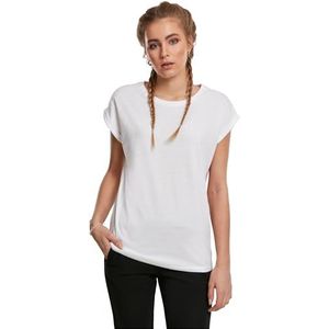 Urban Classics dames T-Shirt Ladies Extended Shoulder Tee, zwart/wit, M