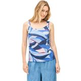 Cecil - Dames Top - Blauw - Gebreide Look