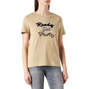 ONLY Dames Onlkita Life Reg S/S Disco Top Box JRS T-shirt, Trench Coat/Print: Party, M