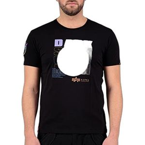 Alpha Industries Duistere Kant T-shirt Heren T-Shirt Black/Neon Purple