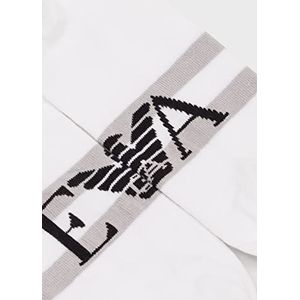 Emporio Armani 2-Pack Footie Sokken voor heren, Wit, Large-X-Large