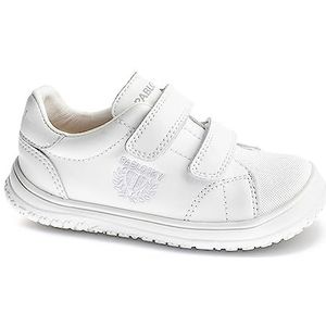 Pablosky Uniseks sportschoenen van leer met klittenbandsluiting, Wit, 22 EU Ancho
