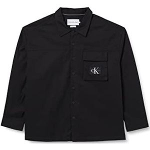 Calvin Klein Heren Plus Utility Overshirt Casual Shirts, Ck Zwart, XXL, zwart, XXL