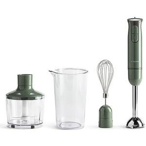 Tognana Iridea Handmixer, Whit Beater Whisk, 600 ml Tumbler en 500 ml Chopper, Saliegroen